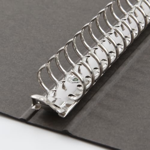Classeur B5 26 anneaux en papier recyclé MUJI gris foncé ultra rigide - 4