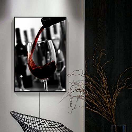 Impression sur toile vin rouge 60x90cm | Décoration murale salon et bar