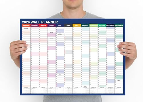 Wall Planner A2 2026 Uk Wall Calendar 2026 Yearly Wall Calen