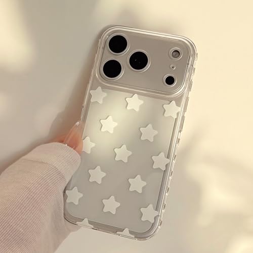 Coque iPhone 12 Pro Max FLIRACON souple à motif étoiles blanches