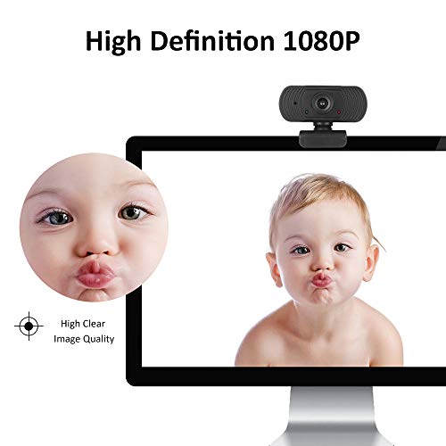 Webcam USB Câmera Web de alta definição 1080P Microfone embutido com base de encaixe USB2.0 Web Cam