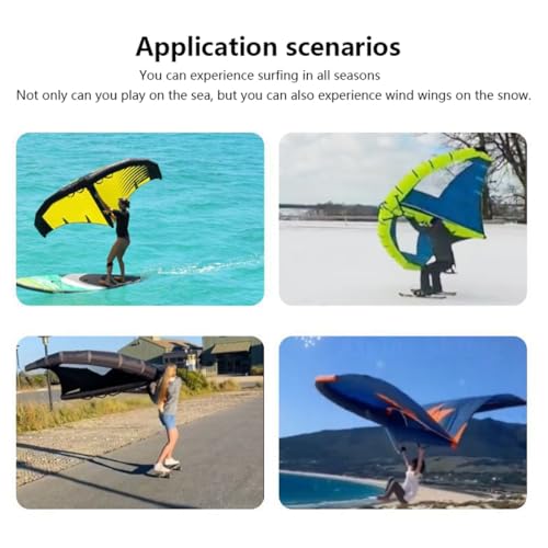 Handheld Wing Foliendrachen für Kitesurfen, aufblasbarer Wingsurfer mit Aufbewahrungstasche und Surfleine für Windfolierung und Wasserspiel