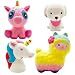 Viccent Jumbo Squishies Horse, Rainbow Sheep, Cute Dog, Pink Unicorn Set Slow Rising Cream Scented Squishy Animal Toys for Kids Stress Relief,Decorative Props Large (4 Pack)