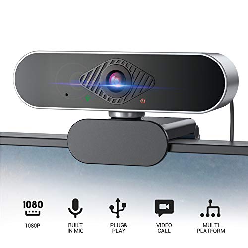 HD 1080P Webcam with Microphone, Computer USB Webcam for Desktop/Laptop External PC Camera