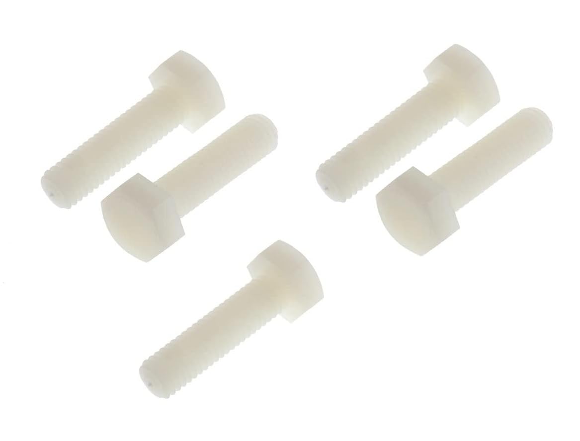 M6X16 Nylon Hex Bolt ? White - Pack of 3-picture-29