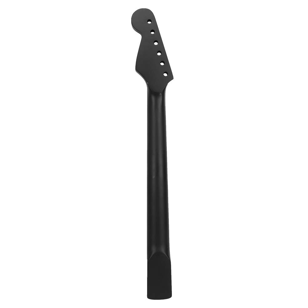 Alomejor E-Gitarrenhals mit 22 Bünden, Griffbrett aus Schwarzem Ahorn und Palisander mit Einstellbarem Halsstab und Seitlichen Einlagen, für Ersatz-Gitarrenhalszubehör