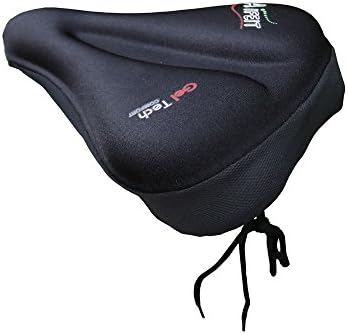 Ziekkas Soft 3D Silicone Double Gel Bike Seat Cover - Comfortable Bicycle Saddle Cushion Cover For Women and Men Fit Stationary, Exercise Bike, Indoor or Outdoor Cycling Class