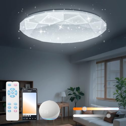 POOPEE X}[gLEDV[OCg AlexaΉ 6~8 Rt X}zAPP AlexaEcho BluetoothΉ iKF dF F F ^ VƖ 38W 4600lm 铔t 