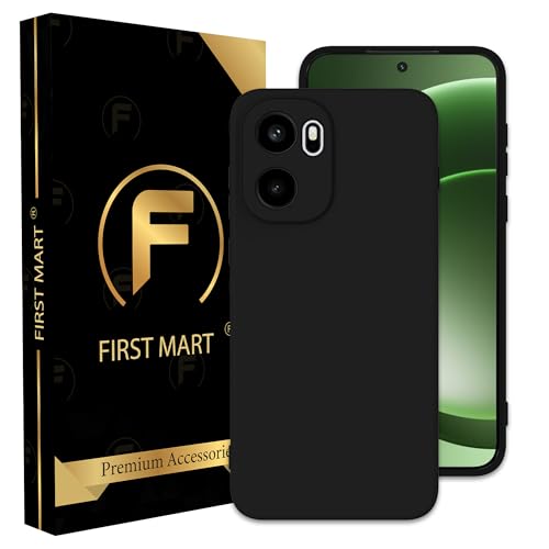 Image of FIRST MART Matte Silicone Back Cover for OnePlus 15R - Black