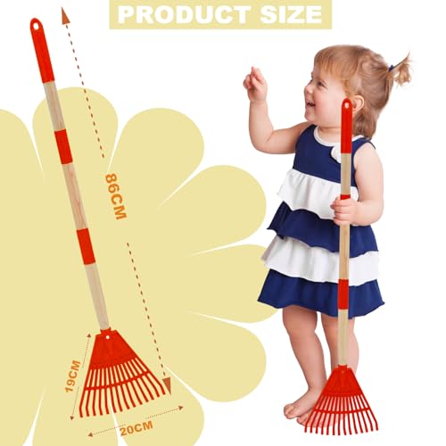 Rastrillo para niños con mango ajustable de 3 secciones miniatura 2
