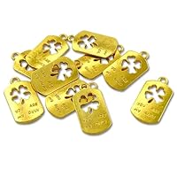 k18ゴールド クローバー型チャーム Amazon | 金属チャーム クローバー F 20個入 四つ葉 幸運 開運