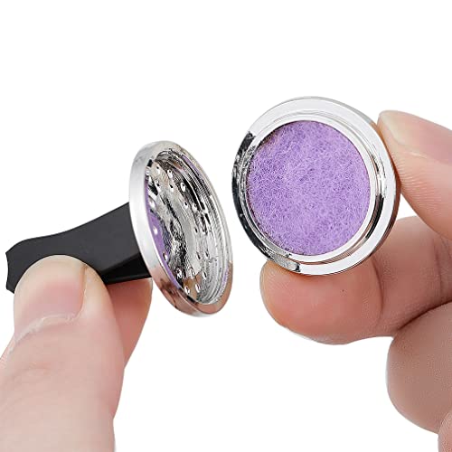 Lkldm 2Pcs 30Mm Car Aromatherapy Essential Oil Diffuser Stainless Steel Locket With Vent Clip 30 Felt Pads (001) #TOP5