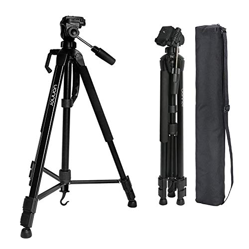 Kamera Stativ Tripod 172cm 67.7 Zoll Aluminum Reisestativ Kompakt 360° Panorama Fotostativ Uonner für Smartphone DSLR SLR Canon Nikon Sony mit Tragetasche (Kamera Stativs)
