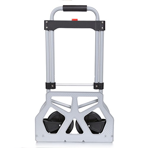 Voluker 220lbs Portable Heavy Duty Aluminum Folding Hand Truck and Dolly Two-Wheel Luggage Cart (US Stock) - Thumbnail 4