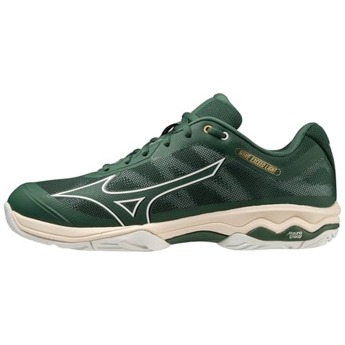Mizuno Herren Wave Exceed Light AC Tennisschuh, Pineneedle/White/Papyrus, 40.5 EU