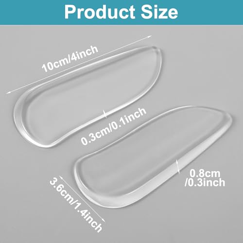 5 pares de plantillas de silicona para talón medial y lateral miniatura 2
