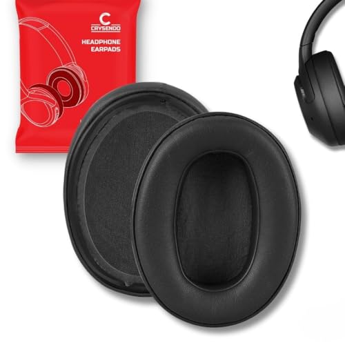 Image of Crysendo Replacement Ear Pads Compatible with Sony WH-XB900N /WH-CH710N Headphones | Soft Protein Leather & Memory Foam Cushion, Noise Isolation Earpads (Black)