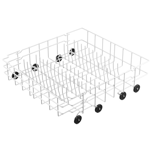 Allstare 808602302 Dishwasher Lower Rack Replacement for Frigidaire Kenmore Dishwasher Parts Lower Dishrack Assembly with 154174501 Wheels 154432602 FDB1050REB0 Dishwasher Bottom Rack -22 x 20.9