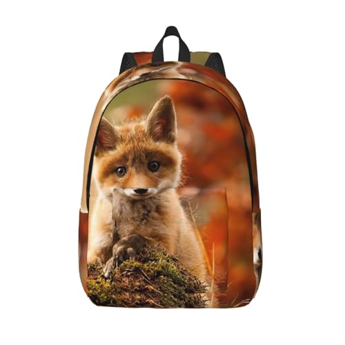 Sac à dos mignon imprimé bébé renard EdWal grand volume pour les cours et trajets