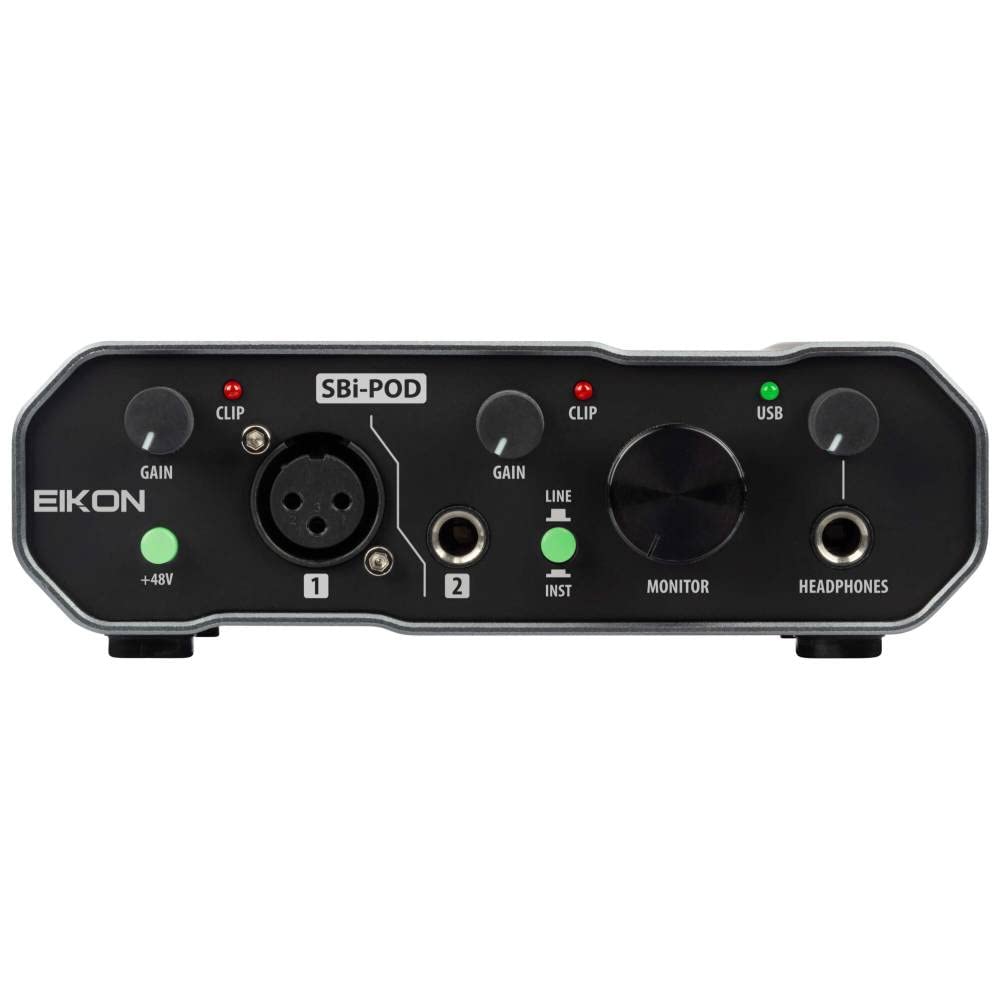 Proel EIKON SBi-POD - Interfaccia audio USB 2.0 con 2 In & 2 Out, qualità da studio per la registrazione domestica o mobile, lo streaming live o il podcasting