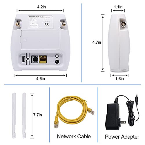 Image of 4G LTE Modem Router with Sim Card Slot,Unlocked 3G 4G Wi-Fi Hotspot Wireless Router Up to 32 Users,Voice Calling,T-Mobile ONLY,Not for AT&T