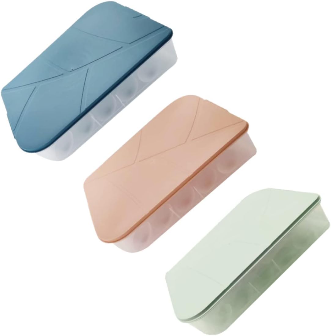 6 Pcs Egg Storage Box Kitchen Egg Tray Egg Storage Tray Egg Storage Holder Egg Container Household Kitchenware (Assorted Colorx2pcs 30x21.3x6cmx2pcs)