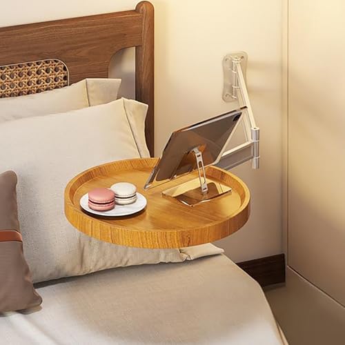 DJVHSRI Floating Nightstand Shelf Small Wooden Side Table with Foldable