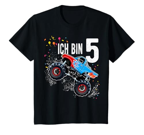 5 Jahre Junge Mädchen Geburtstag Shirt Monster Truck T-Shirt
