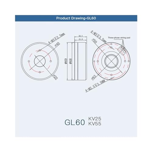 Moteur brushless GL60 pour éliminer les vibrations de votre nacelle drone - 2