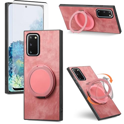 Asuwish Funda compatible con Samsung Galaxy S20 5G de 6.2 pulgadas y protector de pantalla de vidrio templado con soporte de anillo, soporte delgado, a prueba de golpes, S 20 20S, UW, S2O G5, para