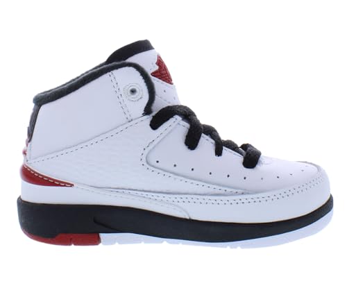 Jordan 2 Retro (Infant/Toddler) White/Varsity Red/Black 7 Toddler M2