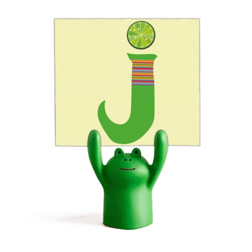 Stand décoration grenouille alphabet J orange, idée cadeau originale