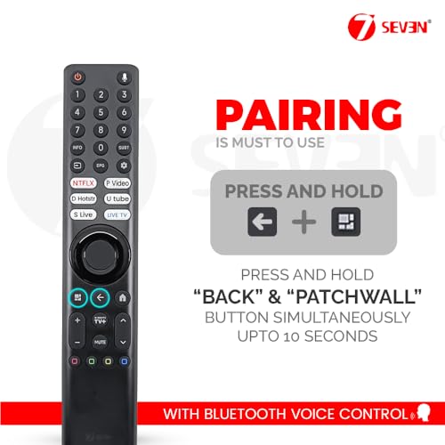 Image of 7SEVEN Compatible with Mi Xiaomi X Series Smart Google TV Remote Control Model MI Version 24 Suitable for Ultra HD 4K QLED TV with Bluetooth Voice Command and Hotkeys - Pairing Must !