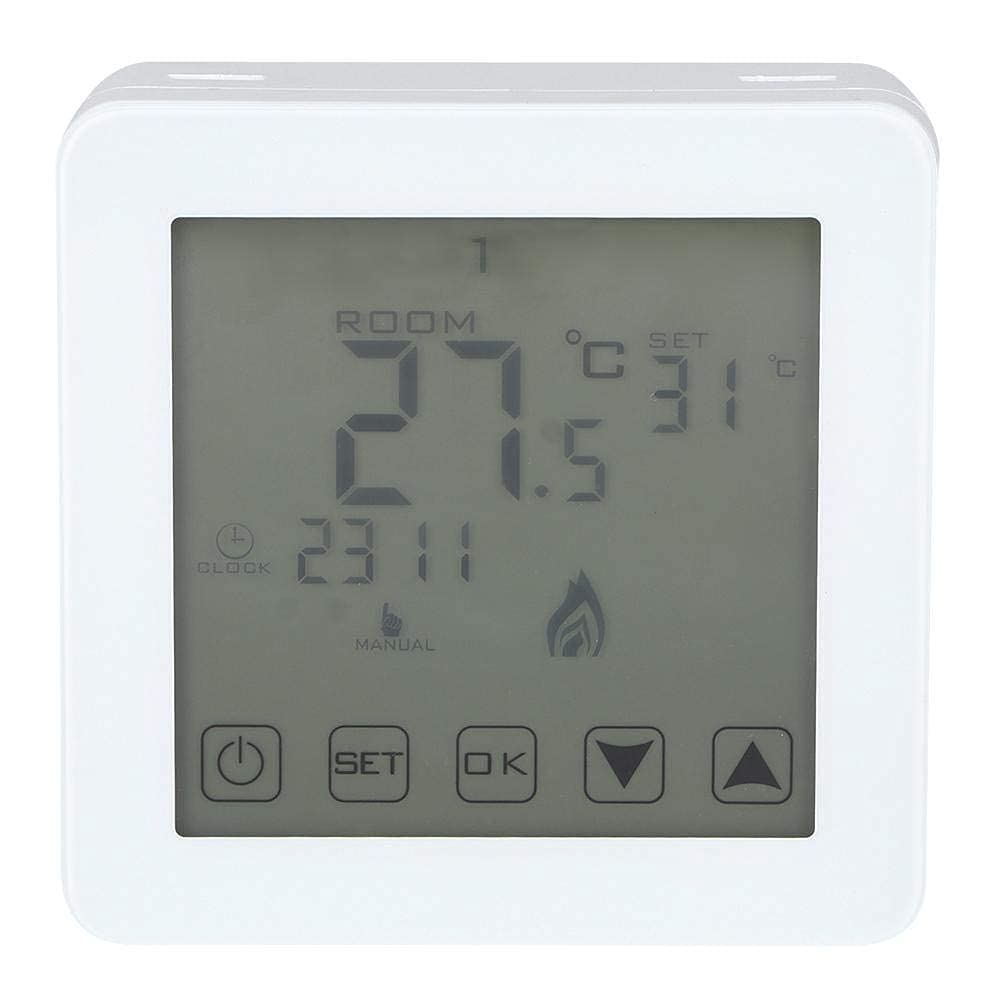 Controlador de Temperatura Pantalla LCD programable montada en la Pared Termostato de calefacción eléctrica Digital Controlador de Temperatura Ambiente
