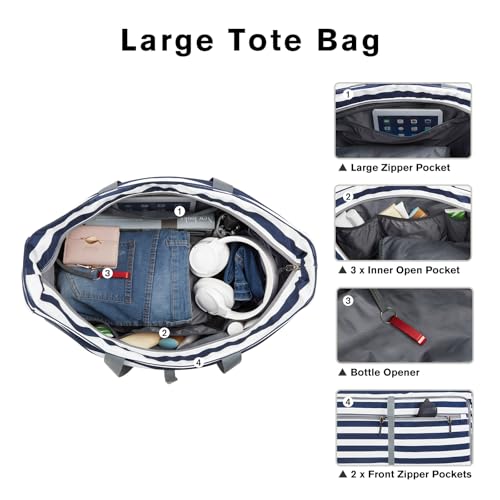 G4Free Large Beach Bag, Foldable Tote with Zipper, Waterproof Sandproof Pool Bag - image 5