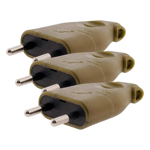 Fiche mâle 2P 6A latérale or Zenitech pour remplacer une prise de lampe usée