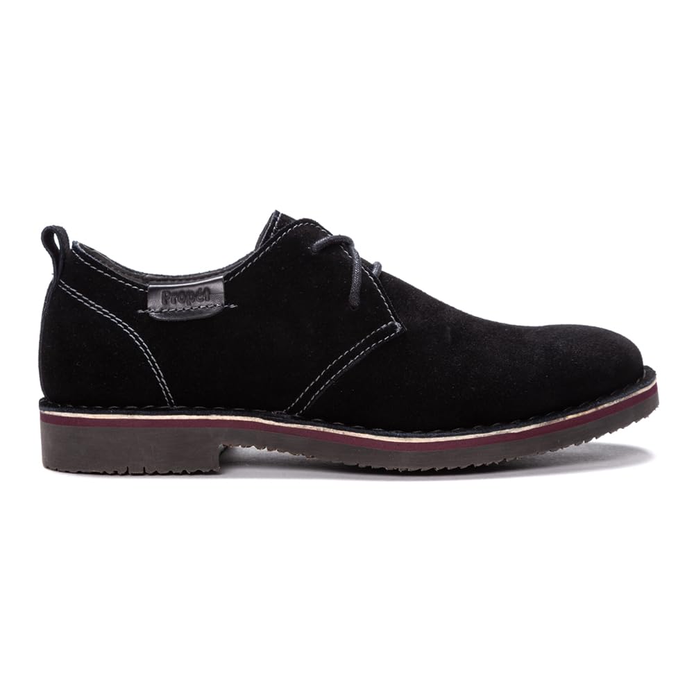 Propét Men's Finn Oxford, Black Suede, 8.5 UK