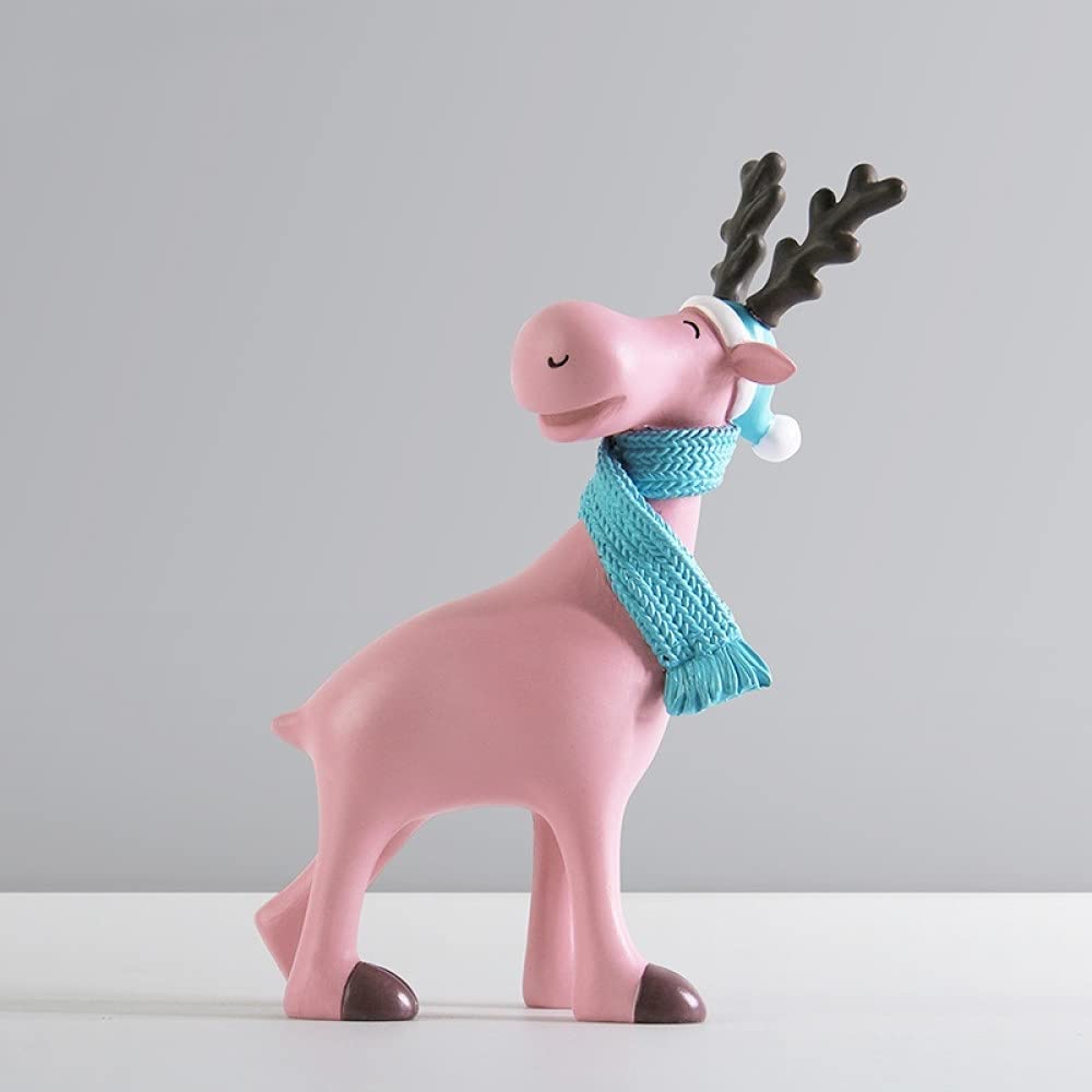 Cadeau de Noël drôle de cerf figurine pour table salon
