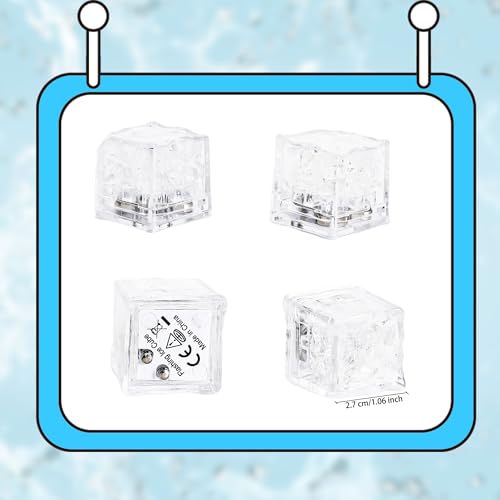 Pack 84 Cubos de Hielo LED Reutilizables Acrílicos miniatura 2