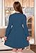 Fall Big Girls Crew Neck Casual Puff Long Sleeve Midi Dresses Fashion Church Outfit with Pockets Black 12 Years
