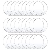TKOnline 30 Pieces 0.08 Inch Thick Clear Acrylic Sheet Thick Acrylic Plastic Disc Transparent Round...