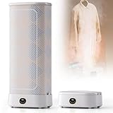 【Funzionamento a mani libere】Dì addio alla stiratura manuale con questo potente dispositivo antirughe e asciugabiancheria. Con l'elevata potenza di 1000 W e i livelli di vapore regolabili, appiana rapidamente le rughe con facilità.