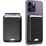 EDC Leather MagSafe Wallet for iPhone 14/13/12 Series, Detachable RFID Card Holder (3 Slots), Black
