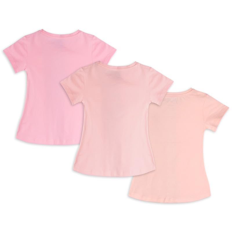 Image of ARIEL Girls Cotton Regular Fit Half Sleeve Cotton T-Shirts - Pack of 3