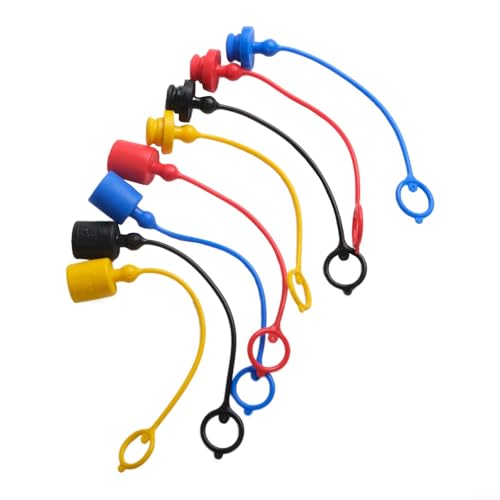 4 Pairs PVC Rubber Dust Cap and Cover, for Hydraulic Quick Coupler Male Dust Cap and Female Covers(3/8)
