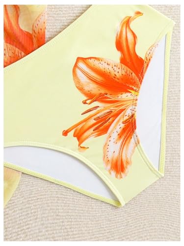 Image of SHENHE Girl's 3 Piece Swimsuits Cute Halter Triangle Bikini Bathing Suit with Beach Cover Up