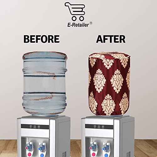 Image of eretailer Polyester & Polyester Blend Water Dispenser Bottle Cover, 20L, Set of 1, Maroon