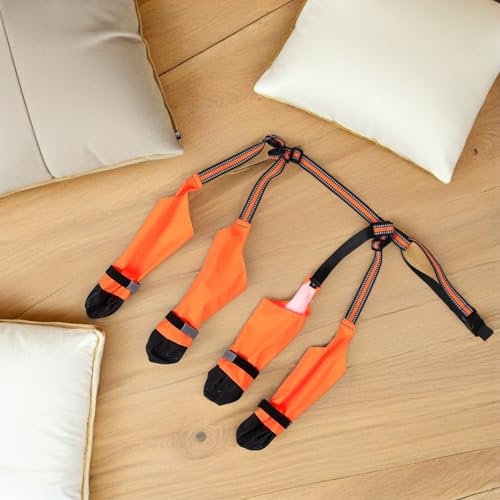 HIAKDOFT Haustier wasserdichte Hundestiefel Pfotenstiefel für Hunde wasserdichte hundeschuhe Kleine Hundefutter kleine Hunde Regenstiefel Haustiefel Hundestiefel wasserdicht Polyester