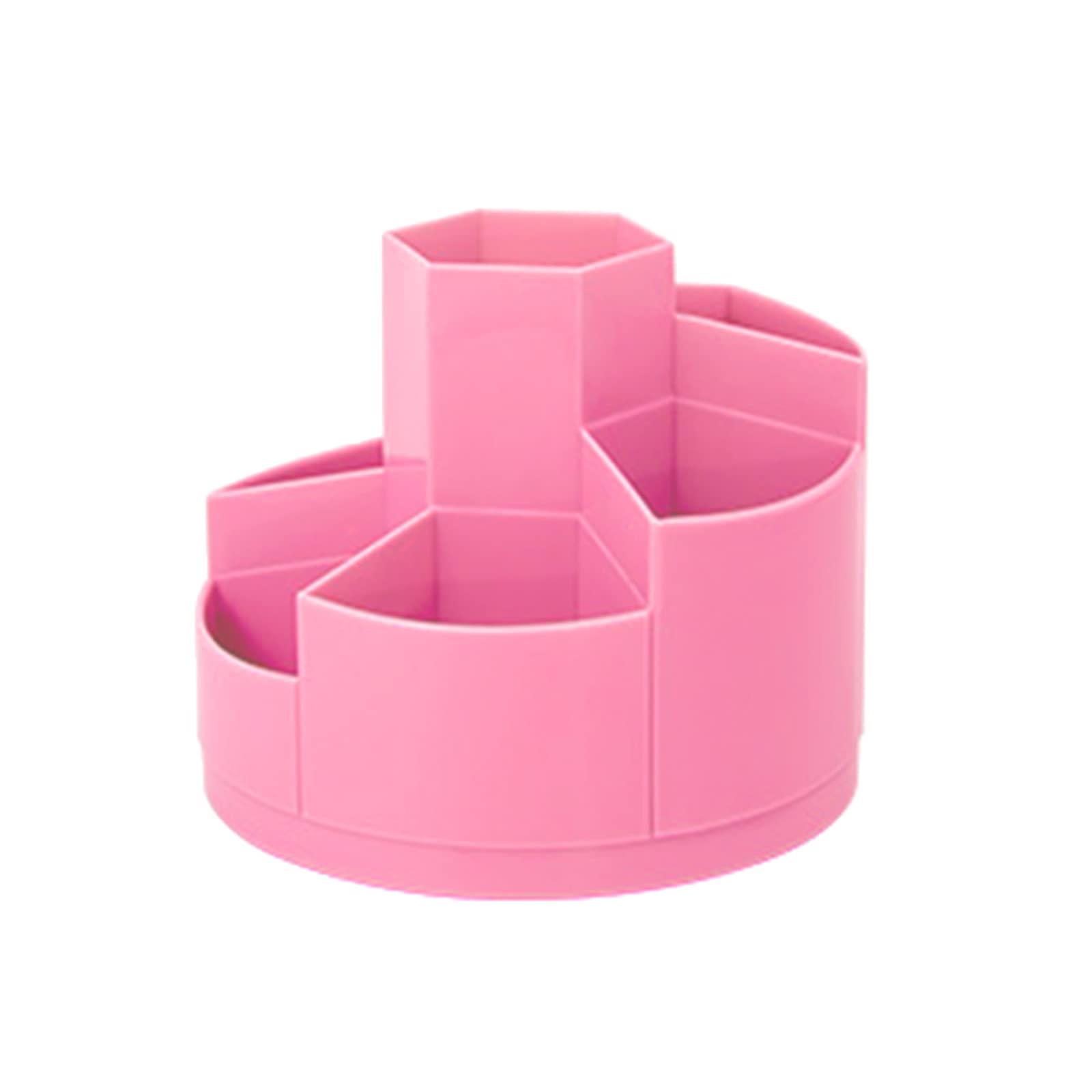 YWLUUOO Desktop Organizer Pencil Holders School Supply for Pen Colored Pencil 7 Compartments Stationary Storage Cases Rotating Pen Holder for Desk