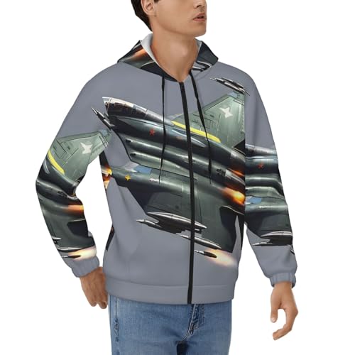 Sweat à capuche homme Jet Fighter zippé et ajustable pour une protection thermique optimale